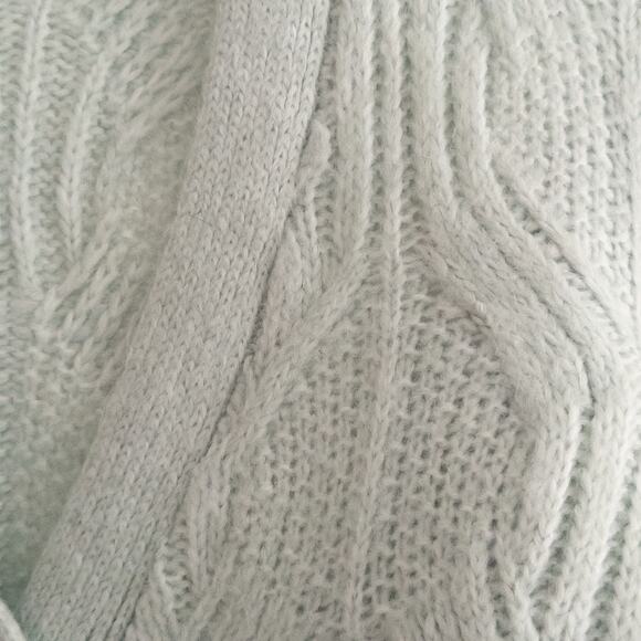 A New Day Wool Blend Fisherman Mint Green Cardigan Sweater Size XS - Picture 5 of 9